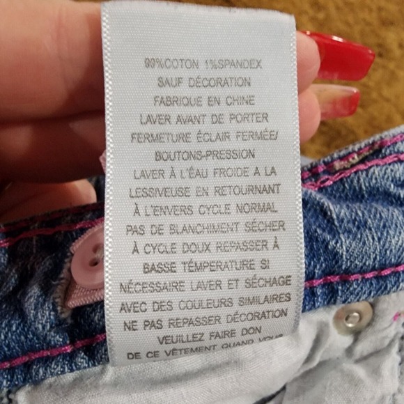 Levis Girls Flare Jeans Sparkle Buttons Adjustable Waist Size 5 - Picture 11 of 11